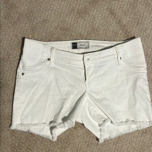 GAP Women's Classic Maternity White Jean Shorts